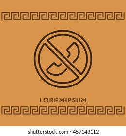 Web icon. Forbidden call, Calls banned