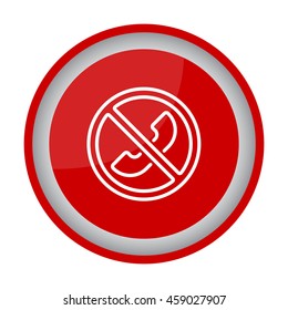 Web icon. Forbidden call, Calls banned