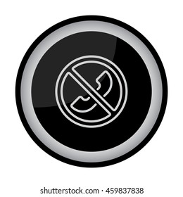 Web icon. Forbidden call, Calls banned