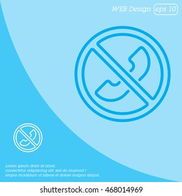 Web icon. Forbidden call, Calls banned