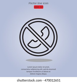 Web icon. Forbidden call, Calls banned