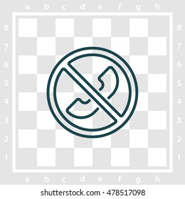 Web icon. Forbidden call, Calls banned