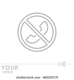 Web icon. Forbidden call, Calls banned