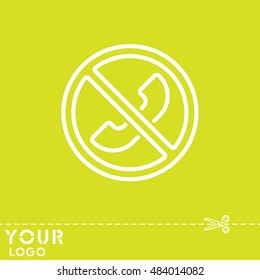 Web icon. Forbidden call, Calls banned