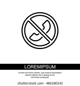 Web icon. Forbidden call, Calls banned