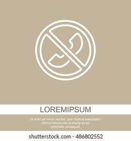 Web icon. Forbidden call, Calls banned
