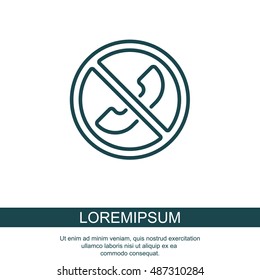 Web icon. Forbidden call, Calls banned