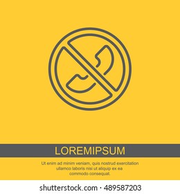 Web icon. Forbidden call, Calls banned