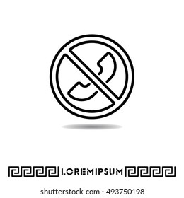 Web icon. Forbidden call, Calls banned
