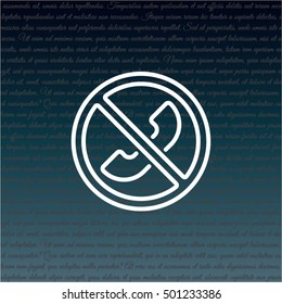 Web icon. Forbidden call, Calls banned