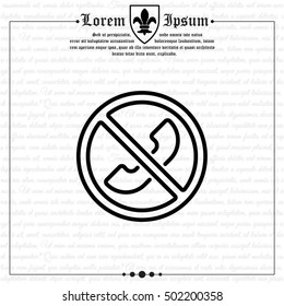 Web icon. Forbidden call, Calls banned