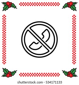 Web icon. Forbidden call, Calls banned