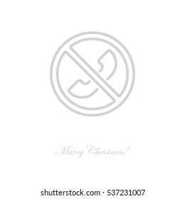 Web icon. Forbidden call, Calls banned
