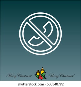 Web icon. Forbidden call, Calls banned