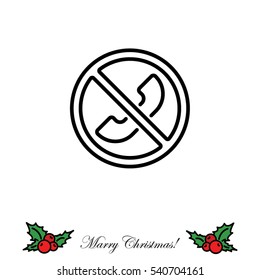 Web icon. Forbidden call, Calls banned