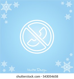 Web icon. Forbidden call, Calls banned