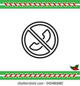 Web icon. Forbidden call, Calls banned