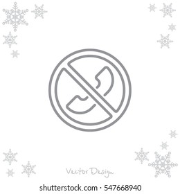 Web icon. Forbidden call, Calls banned