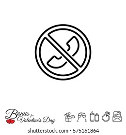 Web icon. Forbidden call, Calls banned