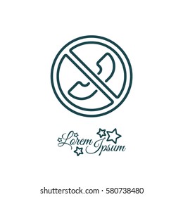 Web icon. Forbidden call, Calls banned
