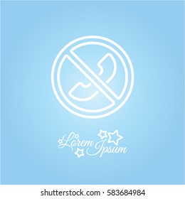 Web icon. Forbidden call, Calls banned