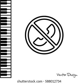 Web icon. Forbidden call, Calls banned