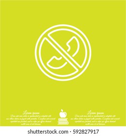 Web icon. Forbidden call, Calls banned
