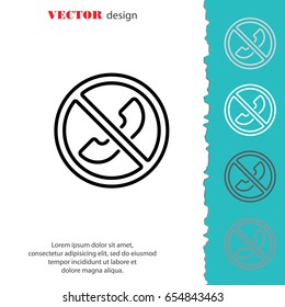 Web icon. Forbidden call, Calls banned