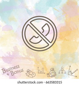 Web icon. Forbidden call, Calls banned