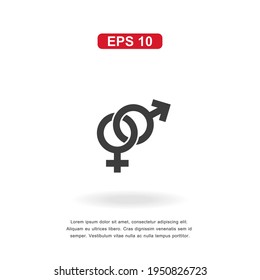 web icon gender sign isolated on white background. Simple vector illustration.