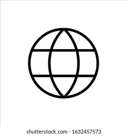 Web icon. Global network icon. Website vector icon. Site flat sign design. Www symbol pictogram. Www icon