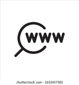 Web Icon. Global Network Icon. Website Vector Icon. Site Flat Sign Design. Www Symbol Pictogram. Www Icon