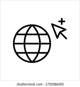  Icono Web. Icono de red global. Icono vectorial del sitio web. Diseño de letreros planos del sitio. Pictograma símbolo Www. Icono de Www