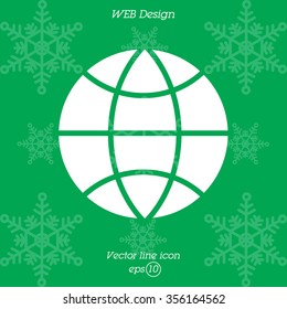 Web icon. Globe