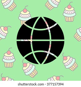 Web icon. Globe