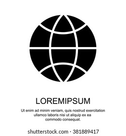 Web icon. Globe