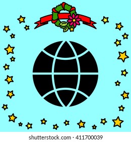 Web icon. Globe