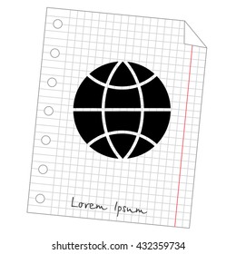 Web icon. Globe