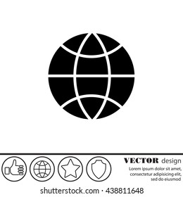 Web icon. Globe