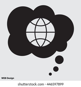 Web icon. Globe