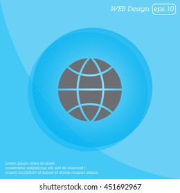 Web icon. Globe