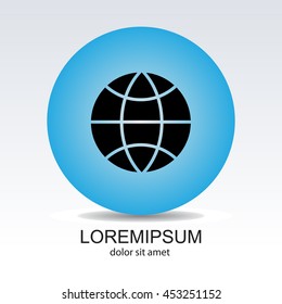Web icon. Globe