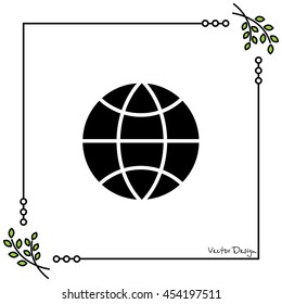 Web icon. Globe