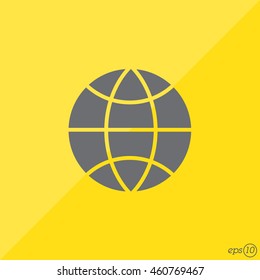 Web icon. Globe