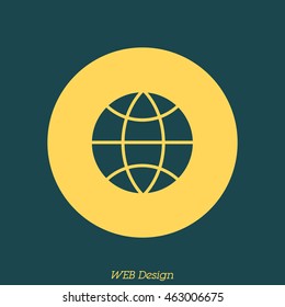Web icon. Globe