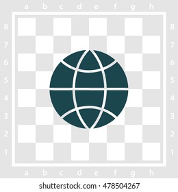 Web icon. Globe