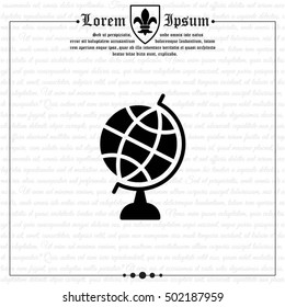 Web icon. Globe