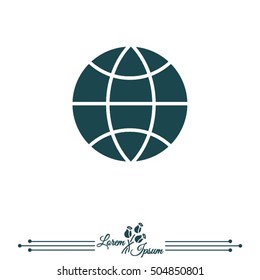 Web icon. Globe
