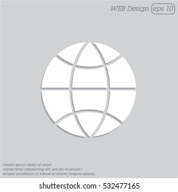 Web icon. Globe