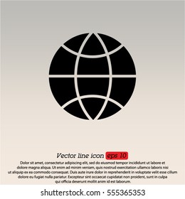 Web icon. Globe